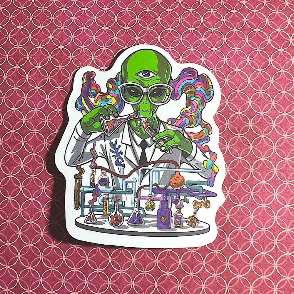 DNA Alien ET EBE Traveler Star Person Space People Single Decor Sticker